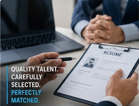 Professional resume being reviewed